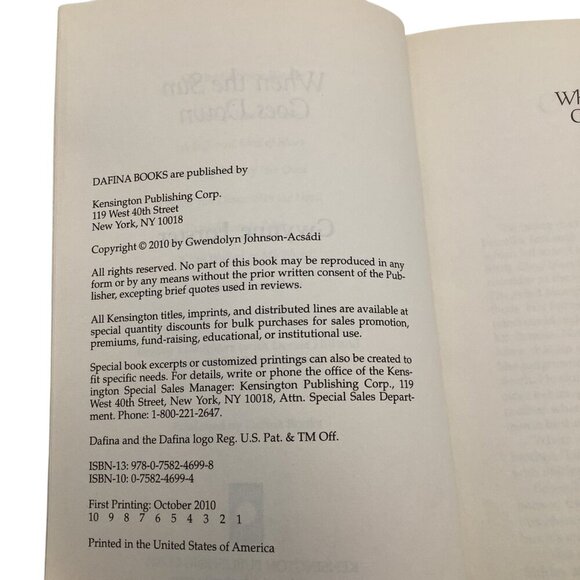 When The Sun Goes Down By Gwynne Forster Paperback 2010 Fiction Novel - Picture 3 of 11